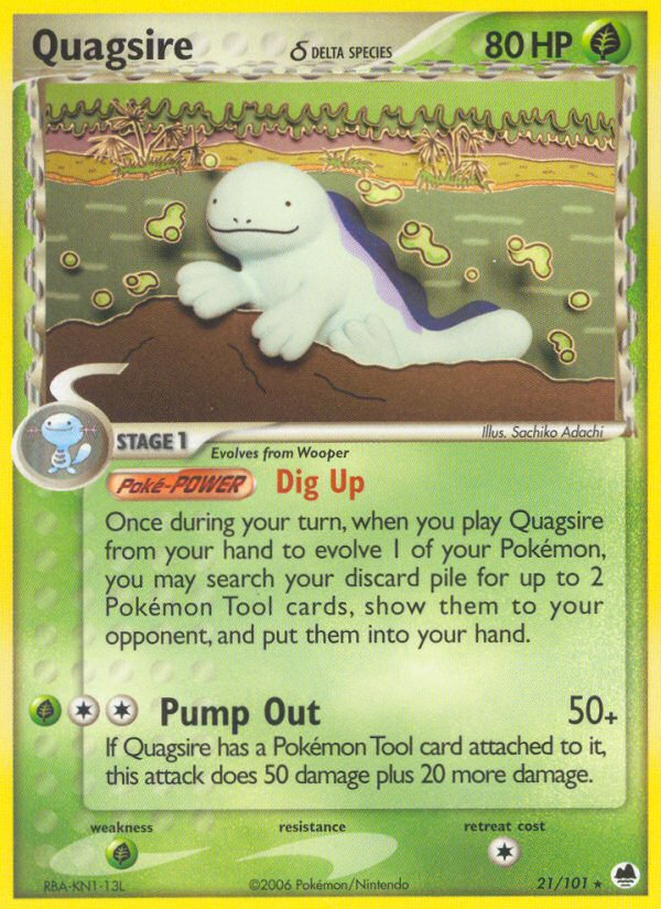 Quagsire (21/101) (Delta Species) [EX: Dragon Frontiers] | Deep Dive Games St. Marys