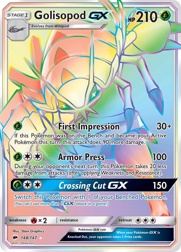 Golisopod GX (148/147) [Sun & Moon: Burning Shadows] | Deep Dive Games St. Marys