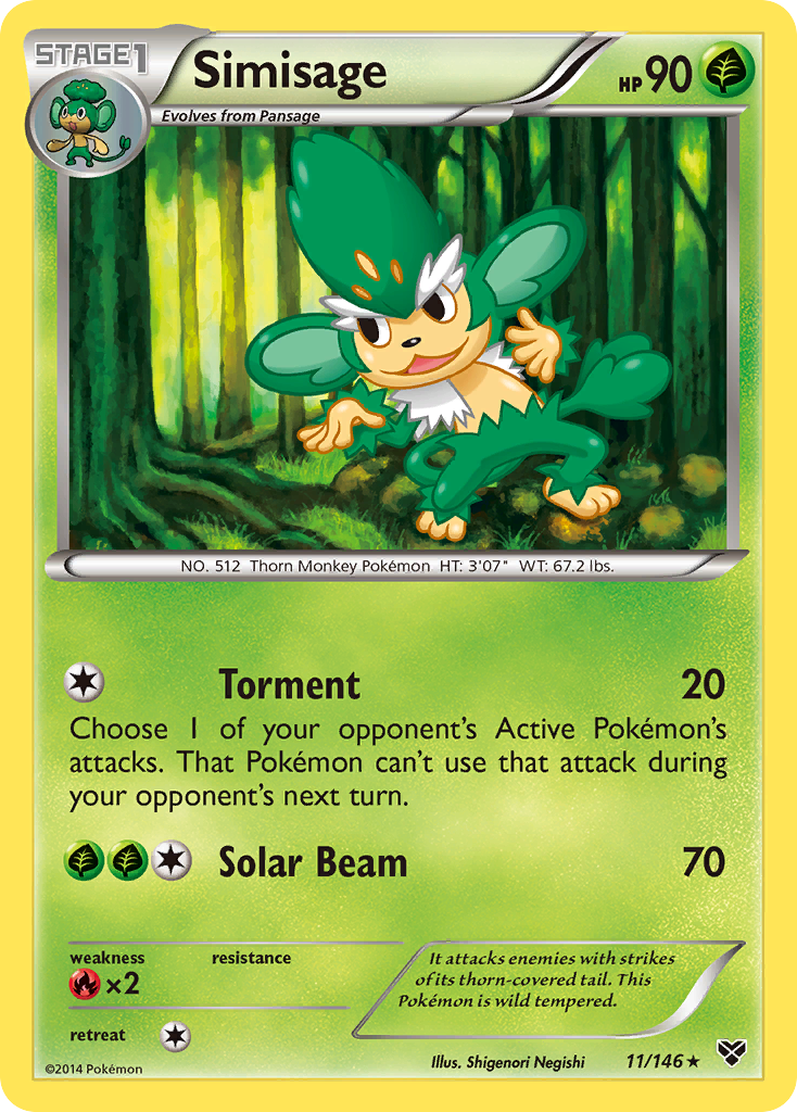 Simisage (11/146) [XY: Base Set] | Deep Dive Games St. Marys