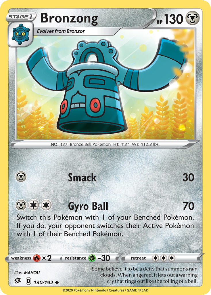 Bronzong (130/192) [Sword & Shield: Rebel Clash] | Deep Dive Games St. Marys