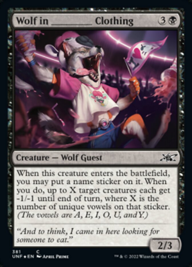 Wolf in _____ Clothing (Galaxy Foil) [Unfinity] | Deep Dive Games St. Marys