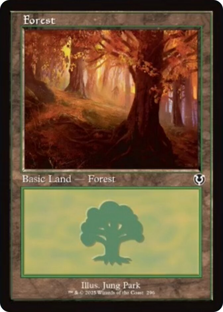 Forest (296) (Retro Frame) [Innistrad Remastered] | Deep Dive Games St. Marys