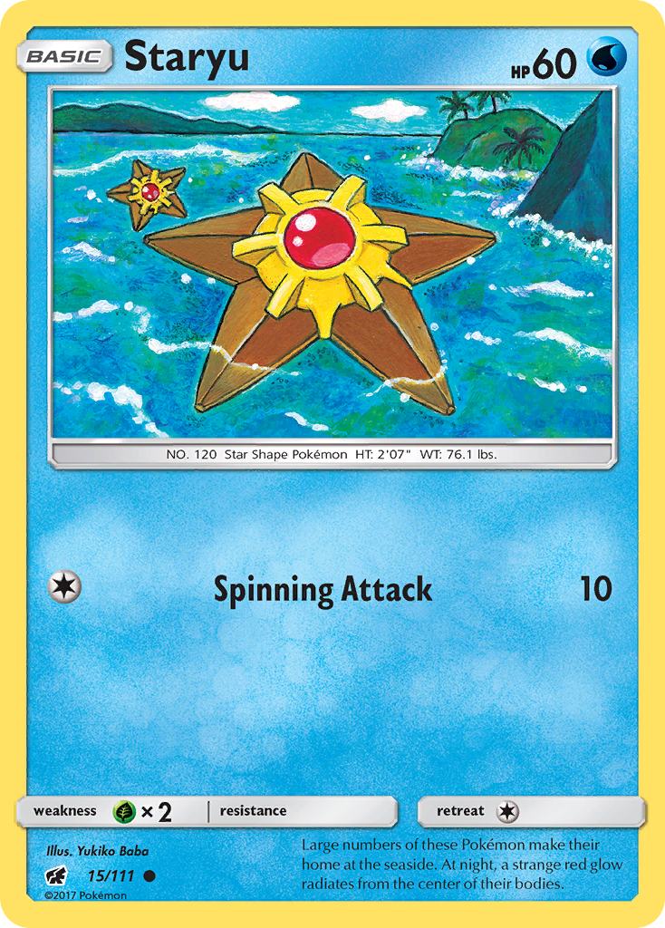 Staryu (15/111) [Sun & Moon: Crimson Invasion] | Deep Dive Games St. Marys