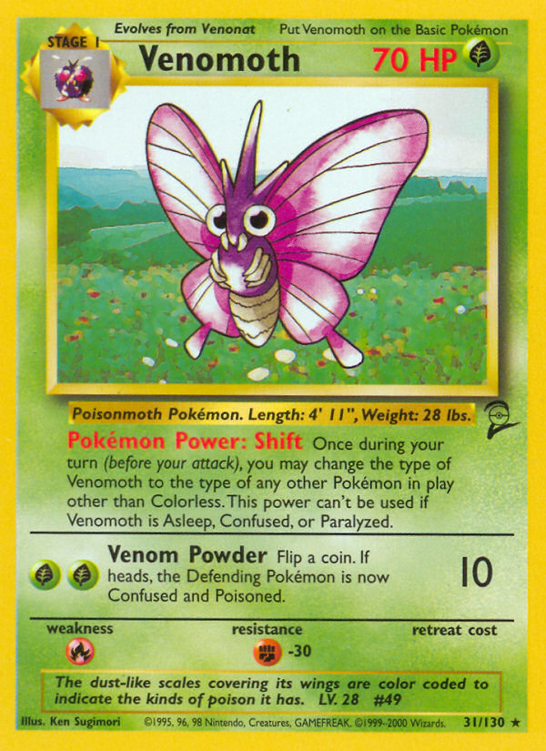 Venomoth (31/130) [Base Set 2] | Deep Dive Games St. Marys