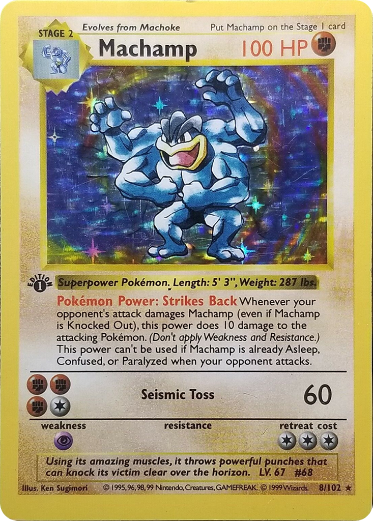 Machamp (8/102) (Shadowless) [Base Set 1st Edition] | Deep Dive Games St. Marys