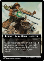 Bounty: Vara Beth Hannifer // Bounty Rules Double-Sided Token [Outlaws of Thunder Junction Commander Tokens] | Deep Dive Games St. Marys