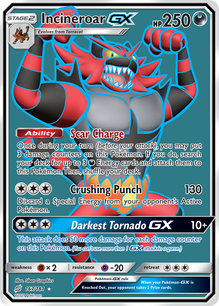 Incineroar GX (167/181) [Sun & Moon: Team Up] | Deep Dive Games St. Marys