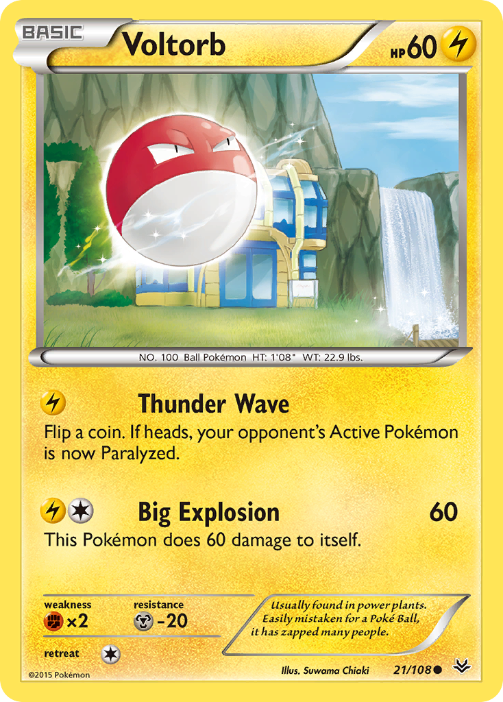 Voltorb (21/108) [XY: Roaring Skies] | Deep Dive Games St. Marys