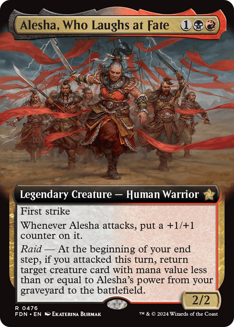 Alesha, Who Laughs at Fate (Extended Art) [Foundations] | Deep Dive Games St. Marys