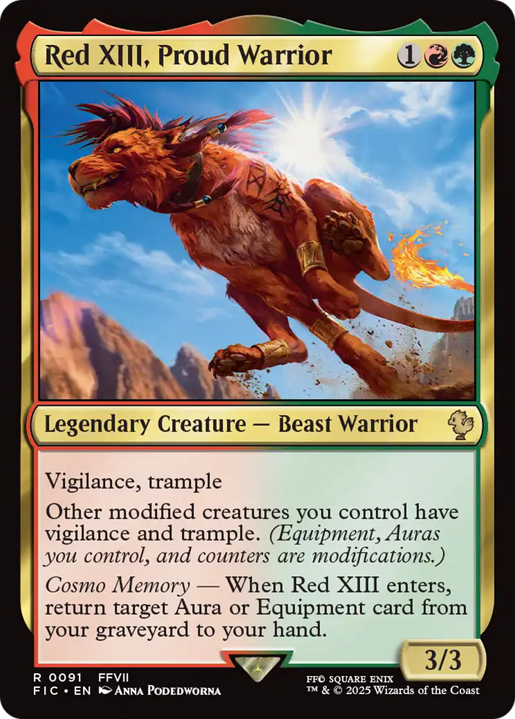 Red XIII, Proud Warrior [FINAL FANTASY Commander] | Deep Dive Games St. Marys
