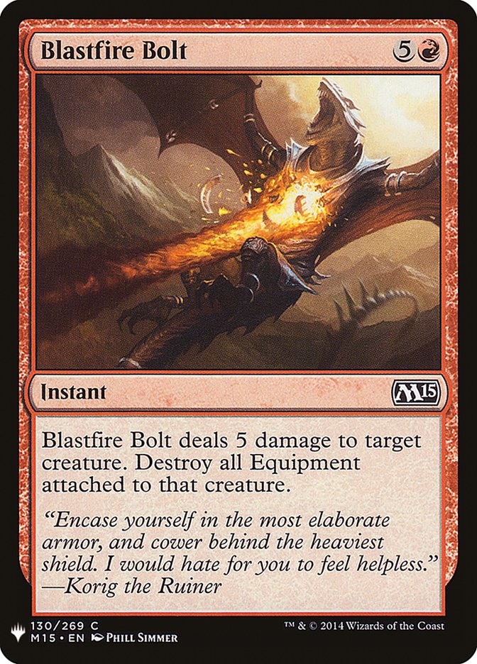 Blastfire Bolt [Mystery Booster] | Deep Dive Games St. Marys