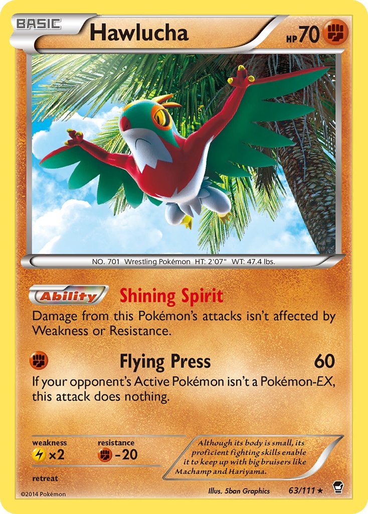 Hawlucha (63/111) (Cosmos Holo) (Blister Exclusive) [XY: Furious Fists] | Deep Dive Games St. Marys