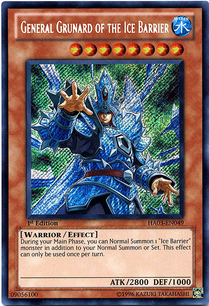 General Grunard of the Ice Barrier [HA03-EN049] Secret Rare | Deep Dive Games St. Marys