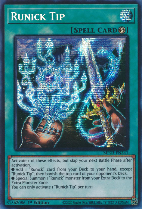 Runick Tip [MP23-EN241] Prismatic Secret Rare | Deep Dive Games St. Marys