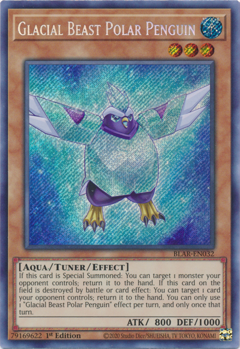 Glacial Beast Polar Penguin [BLAR-EN032] Secret Rare | Deep Dive Games St. Marys