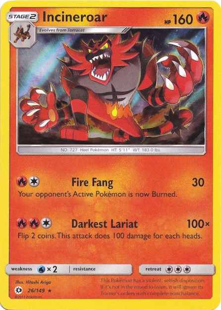 Incineroar (26/149) (Water Web Holo) [Sun & Moon: Base Set] | Deep Dive Games St. Marys