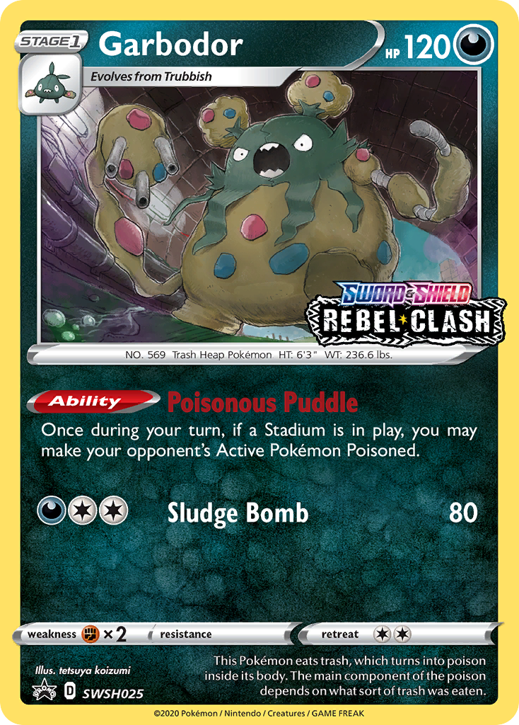 Garbodor (SWSH025) (Prerelease Promo) [Sword & Shield: Black Star Promos] | Deep Dive Games St. Marys