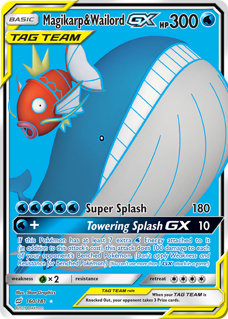 Magikarp & Wailord GX (160/181) [Sun & Moon: Team Up] | Deep Dive Games St. Marys