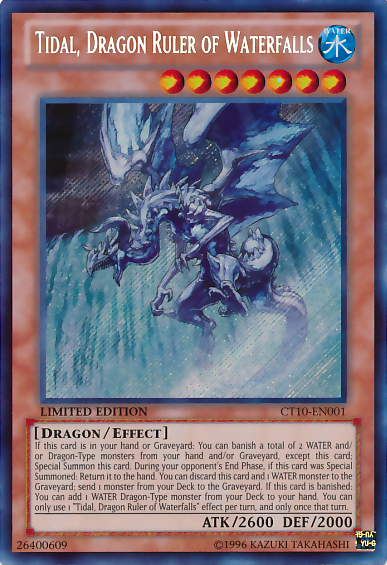 Tidal, Dragon Ruler of Waterfalls [CT10-EN001] Secret Rare | Deep Dive Games St. Marys