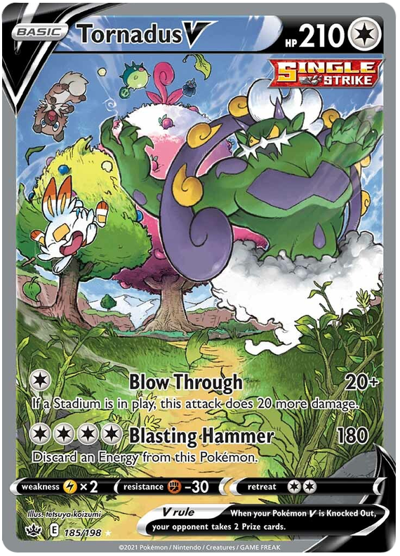 Tornadus V (185/198) [Sword & Shield: Chilling Reign] | Deep Dive Games St. Marys