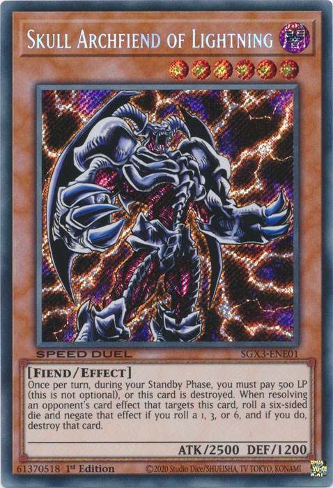 Skull Archfiend of Lightning [SGX3-ENE01] Secret Rare | Deep Dive Games St. Marys