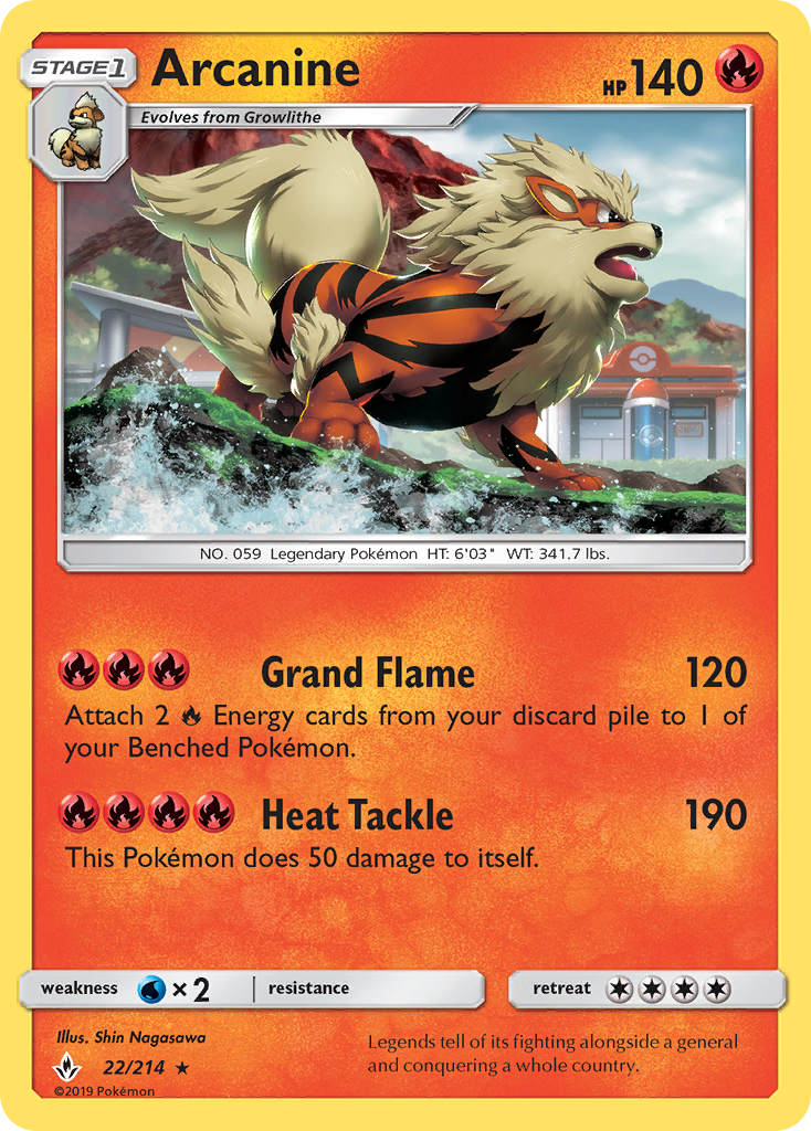 Arcanine (22/214) [Sun & Moon: Unbroken Bonds] | Deep Dive Games St. Marys