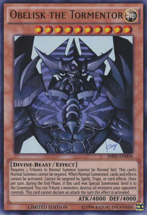 Obelisk the Tormentor [JMPS-EN004] Ultra Rare | Deep Dive Games St. Marys