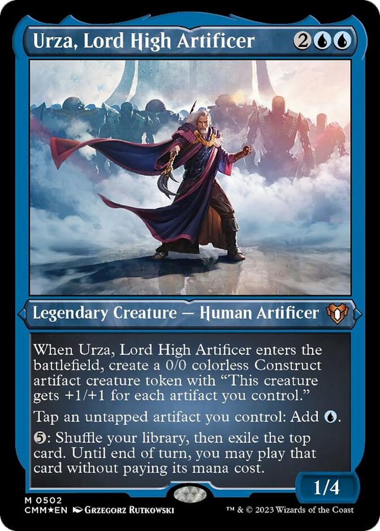 Urza, Lord High Artificer (Foil Etched) [Commander Masters] | Deep Dive Games St. Marys