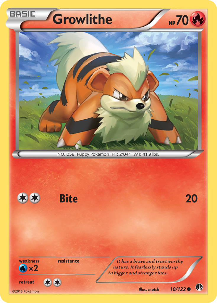 Growlithe (10/122) [XY: BREAKpoint] | Deep Dive Games St. Marys