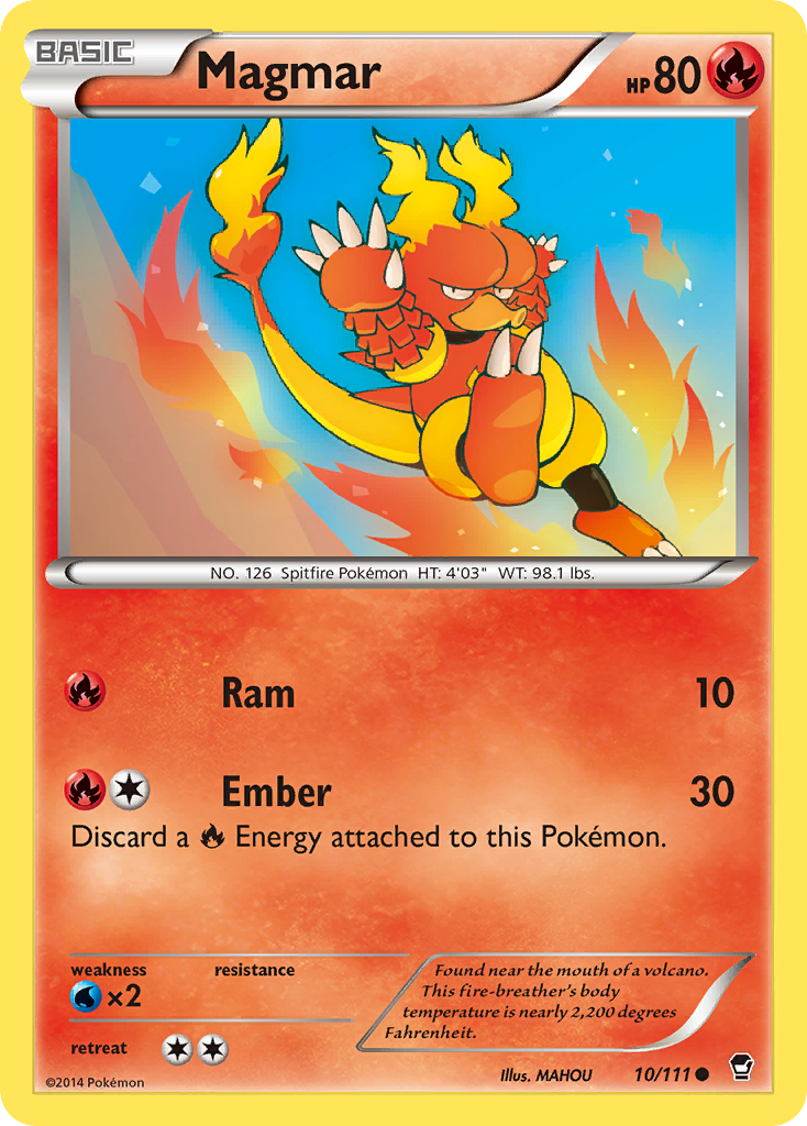 Magmar (10/111) [XY: Furious Fists] | Deep Dive Games St. Marys