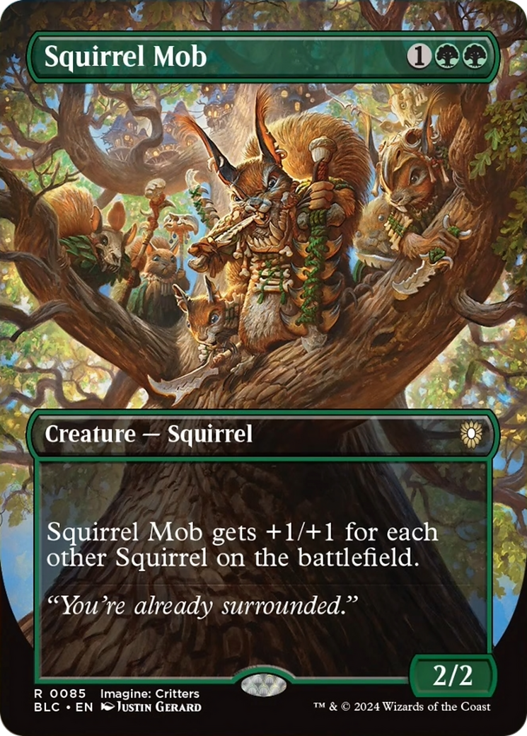 Squirrel Mob (Borderless) [Bloomburrow Commander] | Deep Dive Games St. Marys