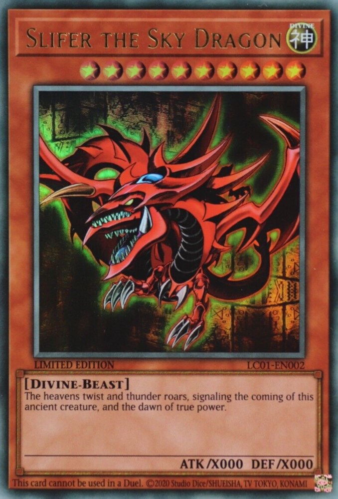 Slifer the Sky Dragon (25th Anniversary) [LC01-EN002] Ultra Rare | Deep Dive Games St. Marys