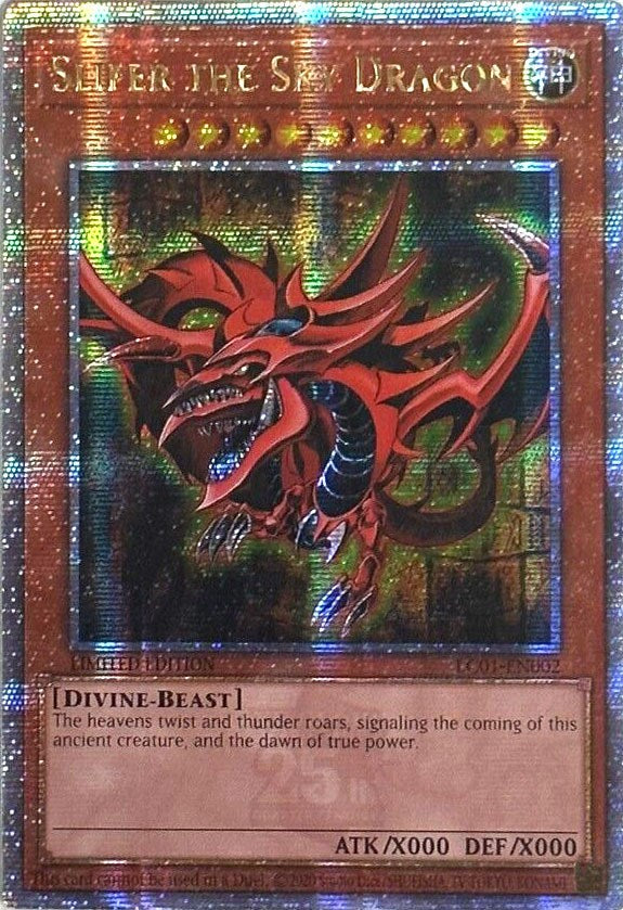 Slifer the Sky Dragon (25th Anniversary) [LC01-EN002] Quarter Century Secret Rare | Deep Dive Games St. Marys