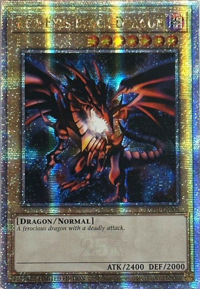 Red-Eyes Black Dragon (25th Anniversary) [LC01-EN006] Quarter Century Secret Rare | Deep Dive Games St. Marys