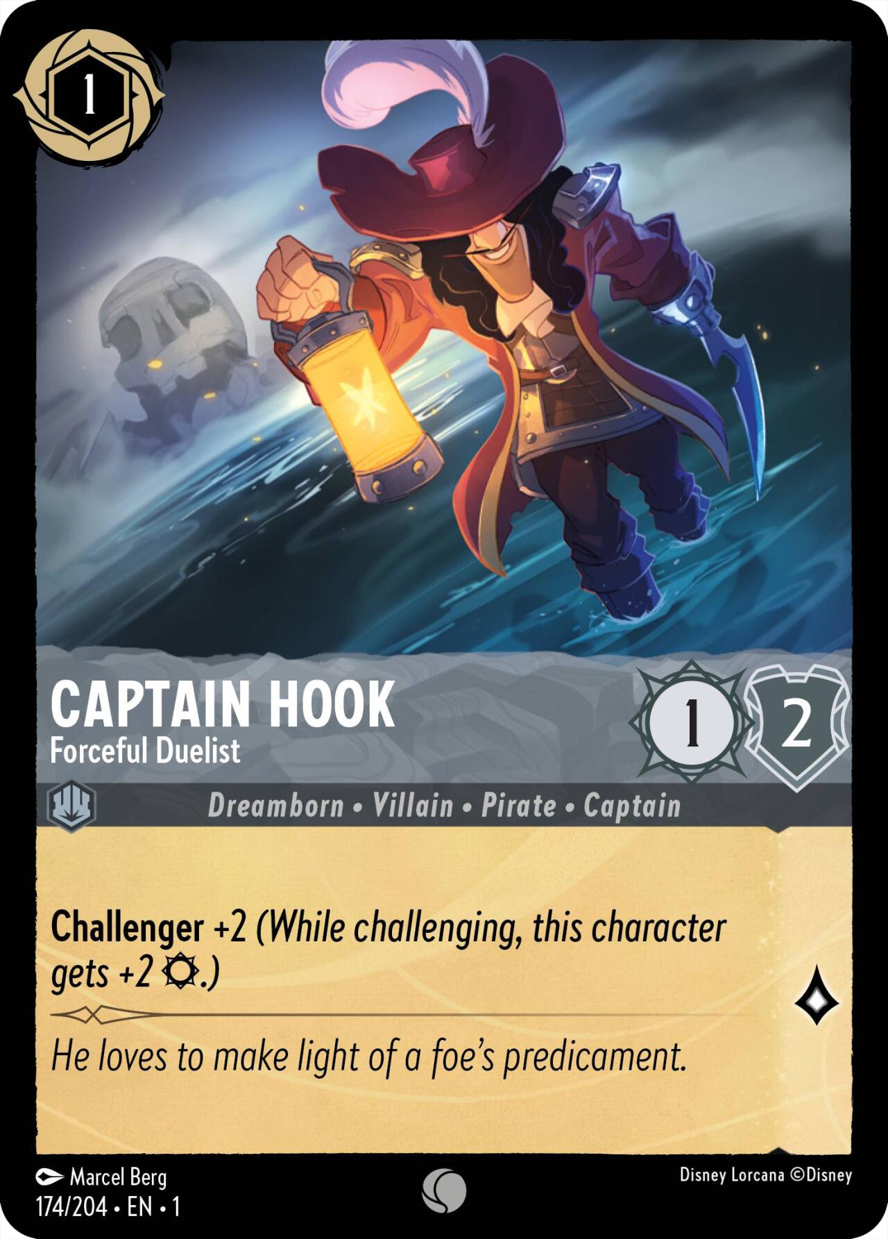 Captain Hook - Forceful Duelist (174/204) [The First Chapter] | Deep Dive Games St. Marys