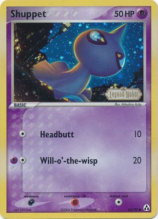 Shuppet (63/92) (Stamped) [EX: Legend Maker] | Deep Dive Games St. Marys