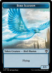 Dragon Elemental // Bird Illusion Double-Sided Token [Outlaws of Thunder Junction Commander Tokens] | Deep Dive Games St. Marys