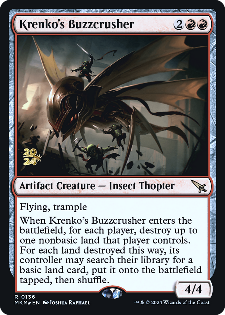 Krenko's Buzzcrusher [Murders at Karlov Manor Prerelease Promos] | Deep Dive Games St. Marys