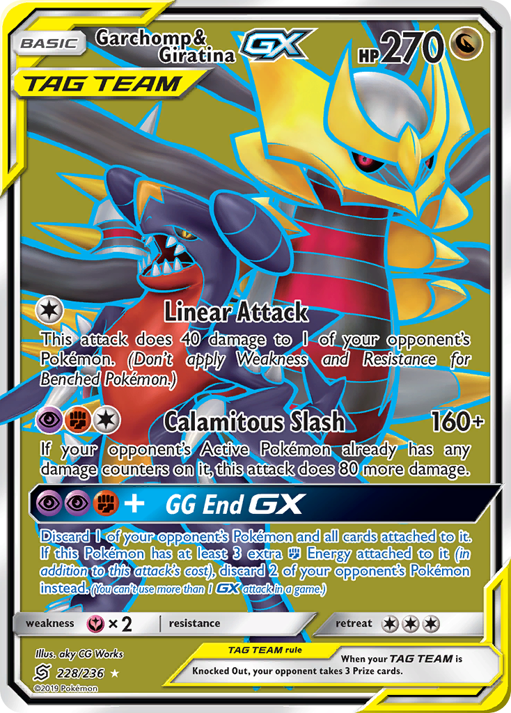 Garchomp & Giratina GX (228/236) [Sun & Moon: Unified Minds] | Deep Dive Games St. Marys