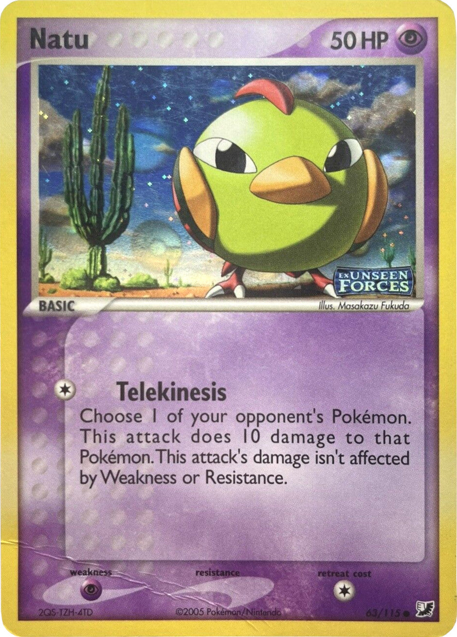 Natu (63/115) (Stamped) [EX: Unseen Forces] | Deep Dive Games St. Marys