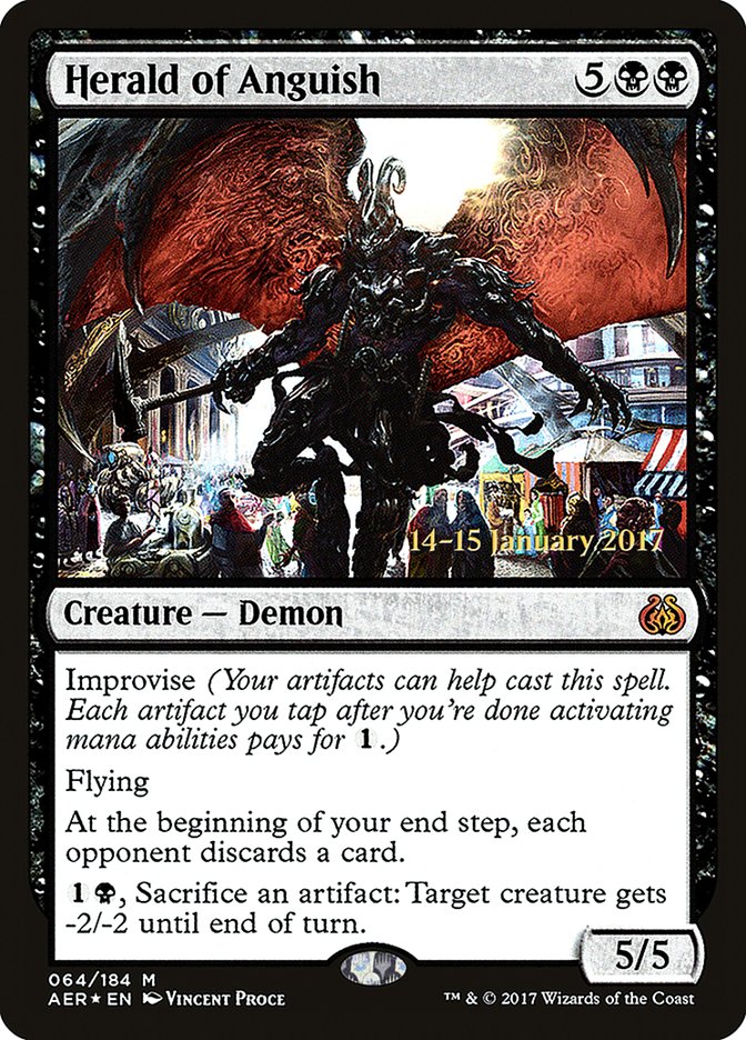 Herald of Anguish [Aether Revolt Prerelease Promos] | Deep Dive Games St. Marys