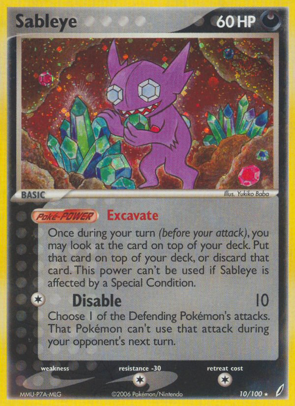 Sableye (10/100) [EX: Crystal Guardians] | Deep Dive Games St. Marys