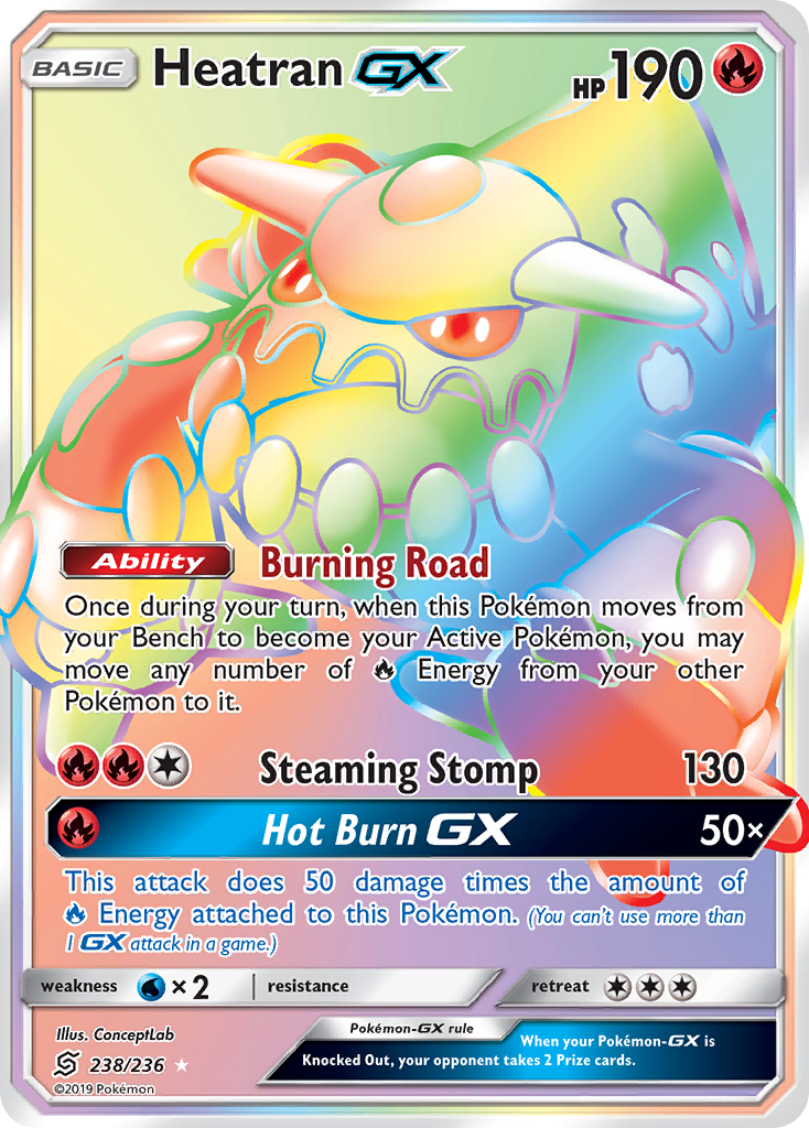 Heatran GX (238/236) [Sun & Moon: Unified Minds] | Deep Dive Games St. Marys