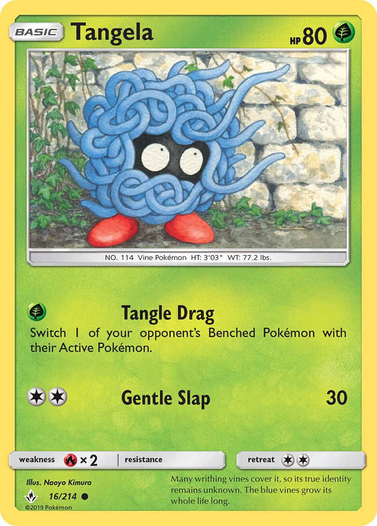 Tangela (16/214) [Sun & Moon: Unbroken Bonds] | Deep Dive Games St. Marys