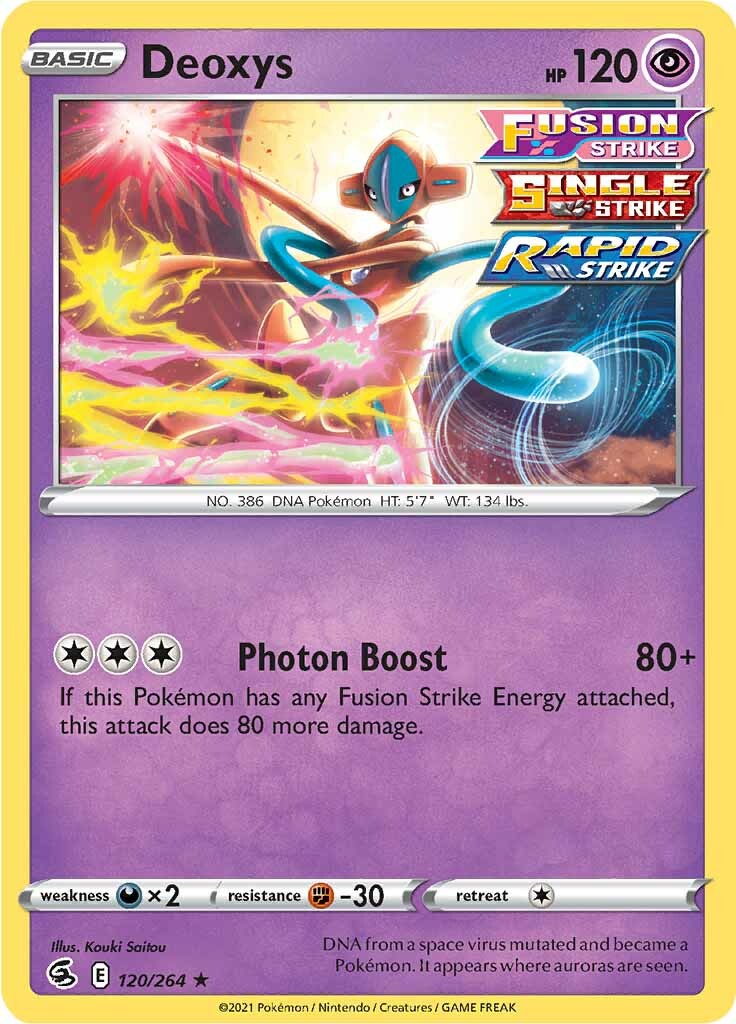 Deoxys (120/264) [Sword & Shield: Fusion Strike] | Deep Dive Games St. Marys