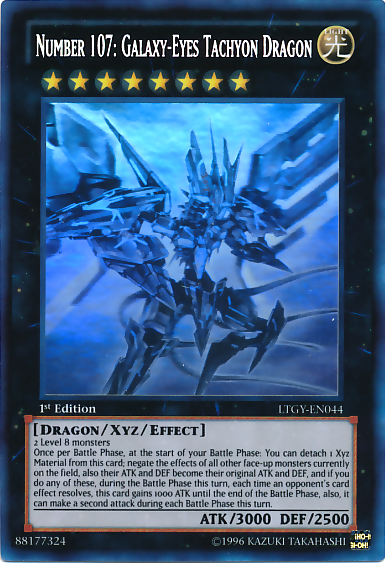 Number 107: Galaxy-Eyes Tachyon Dragon [LTGY-EN044] Ghost Rare | Deep Dive Games St. Marys