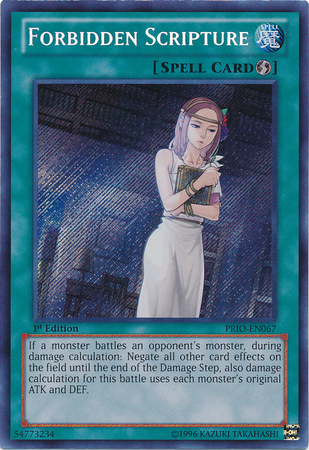 Forbidden Scripture [PRIO-EN067] Secret Rare | Deep Dive Games St. Marys