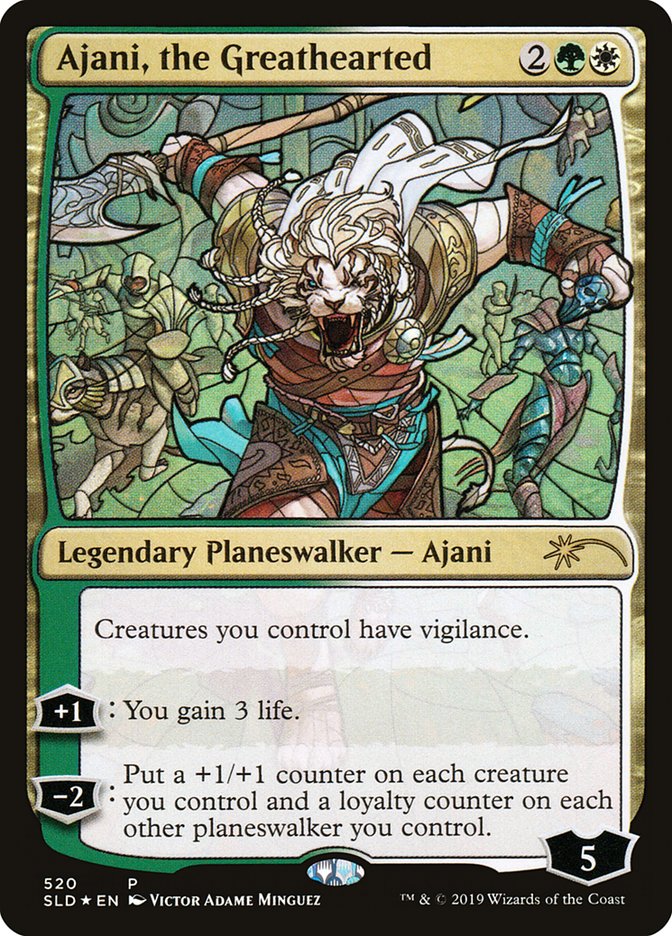 Ajani, the Greathearted (Stained Glass) [Secret Lair Drop Promos] | Deep Dive Games St. Marys