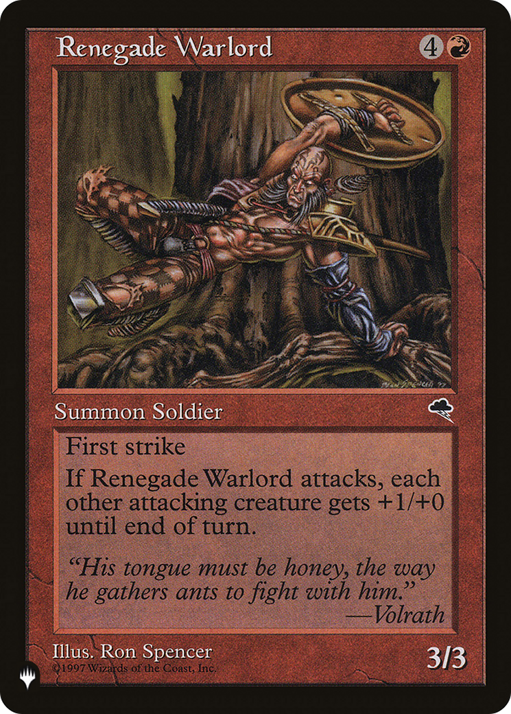 Renegade Warlord [The List] | Deep Dive Games St. Marys