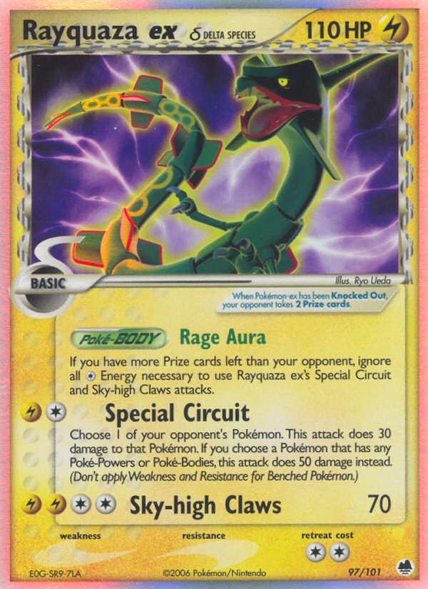 Rayquaza ex (97/101) (Delta Species) [EX: Dragon Frontiers] | Deep Dive Games St. Marys